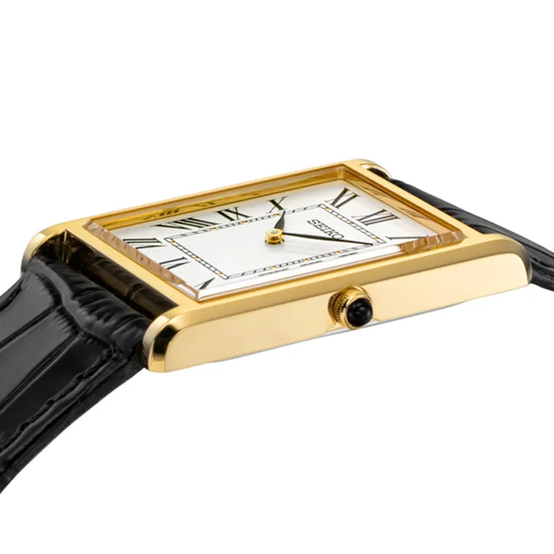 Seiko Classic Gold Tank Style Roman Numerals Men's Watch- SWR104P1